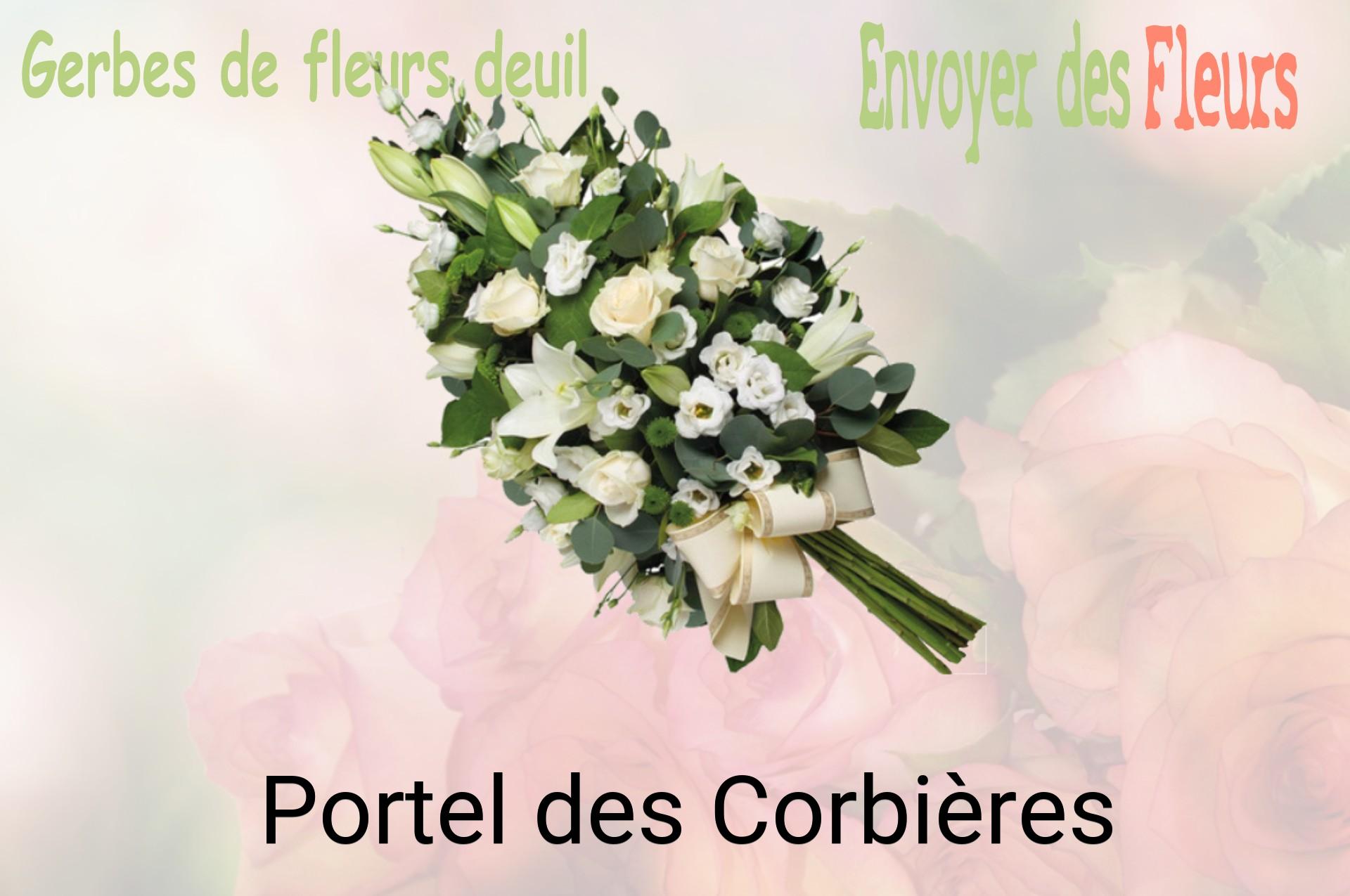 Gerbe de fleurs de deuil livrée à Portel-des-Corbières
